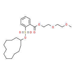 ChemSpider 2D Image | 2-(2-Methoxyethoxy)ethyl 2-[(cyclododecyloxy)sulfonyl]benzoate | C24H38O7S