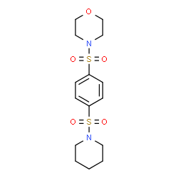 ChemSpider 2D Image | 4-{[4-(1-Piperidinylsulfonyl)phenyl]sulfonyl}morpholine | C15H22N2O5S2