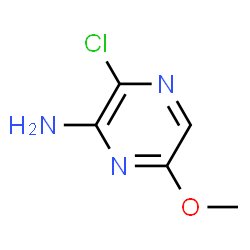 ChemSpider 2D Image | 3-Chloro-6-methoxy-2-pyrazinamine | C5H6ClN3O