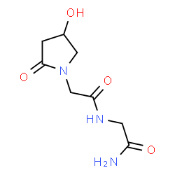 ChemSpider 2D Image | N~2~-[(4-Hydroxy-2-oxo-1-pyrrolidinyl)acetyl]glycinamide | C8H13N3O4