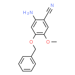 ChemSpider 2D Image | 2-Amino-4-(benzyloxy)-5-methoxybenzonitrile | C15H14N2O2