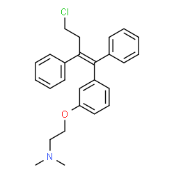 ChemSpider 2D Image | 2-{3-[(1Z)-4-Chloro-1,2-diphenyl-1-buten-1-yl]phenoxy}-N,N-dimethylethanamine | C26H28ClNO