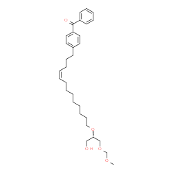 ChemSpider 2D Image | {4-[(4Z)-13-{[(2S)-1-Hydroxy-3-(methoxymethoxy)-2-propanyl]oxy}-4-tridecen-1-yl]phenyl}(phenyl)methanone | C31H44O5