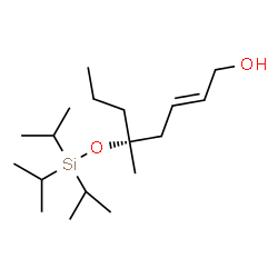 ChemSpider 2D Image | (2E,5R)-5-Methyl-5-[(triisopropylsilyl)oxy]-2-octen-1-ol | C18H38O2Si