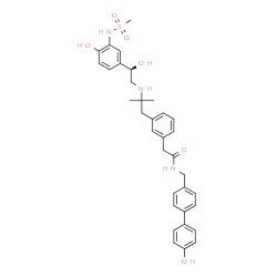 ChemSpider 2D Image | N-[(4'-Hydroxy-4-biphenylyl)methyl]-2-[3-(2-{[(2R)-2-hydroxy-2-{4-hydroxy-3-[(methylsulfonyl)amino]phenyl}ethyl]amino}-2-methylpropyl)phenyl]acetamide | C34H39N3O6S