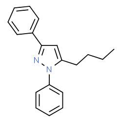 ChemSpider 2D Image | 5-Butyl-1,3-diphenyl-1H-pyrazole | C19H20N2