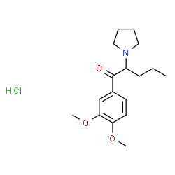 ChemSpider 2D Image | 3',4'-Dimethoxy-?-pyrrolidinopentiophenone | C17H26ClNO3