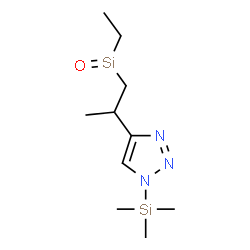 ChemSpider 2D Image | 4-{1-[Ethyl(oxo)silyl]-2-propanyl}-1-(trimethylsilyl)-1H-1,2,3-triazole | C10H21N3OSi2