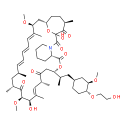 ChemSpider 2D Image | (8S,11S,14R,15E,17R,18R,20R,22S,23E,25E,27E,29S,31S,34R)-1,17-Dihydroxy-11-{(2R)-1-[(1S,3R,4R)-4-(2-hydroxyethoxy)-3-methoxycyclohexyl]-2-propanyl}-18,29-dimethoxy-14,16,20,22,28,34-hexamethyl-10,36-d
ioxa-3-azatricyclo[29.4.1.0~3,8~]hexatriaconta-15,23,25,27-tetraene-2,9,13,19,35-pentone | C53H83NO14