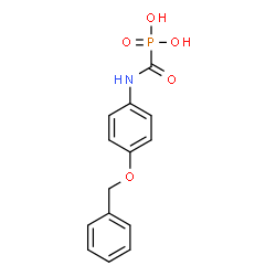 ChemSpider 2D Image | Phosphonic acid, [[[4-(phenylmethoxy)phenyl]amino]carbonyl]- | C14H14NO5P