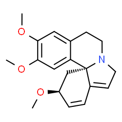 ChemSpider 2D Image | (3beta)-3,15,16-Trimethoxy-1,2,6,7-tetradehydroerythrinan | C19H23NO3