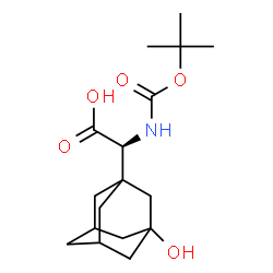 ChemSpider 2D Image | Boc-3-Hydroxy-1-adamantyl-L-glycine | C17H27NO5