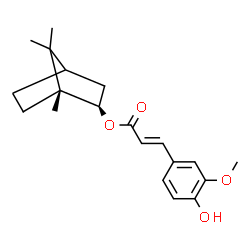 ChemSpider 2D Image | (1R,2R)-1,7,7-Trimethylbicyclo[2.2.1]hept-2-yl (2E)-3-(4-hydroxy-3-methoxyphenyl)acrylate | C20H26O4