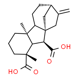 ChemSpider 2D Image | (1alpha,4aalpha,7beta,10beta)-1,4a-Dimethyl-8-methylenegibbane-1,10-dicarboxylic acid | C20H28O4
