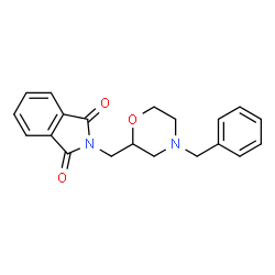 ChemSpider 2D Image | 2-((4-benzylmorpholin-2-yl)methyl)isoindoline-1,3-dione | C20H20N2O3