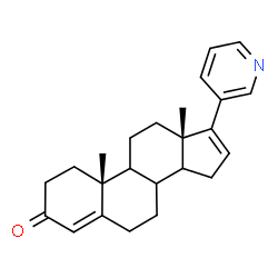 ChemSpider 2D Image | (8xi,9xi,14xi)-17-(3-Pyridinyl)androsta-4,16-dien-3-one | C24H29NO