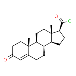 ChemSpider 2D Image | (17beta)-3-Oxoandrost-4-ene-17-carbonyl chloride | C20H27ClO2