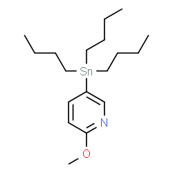 ChemSpider 2D Image | 2-Methoxy-5-(tributylstannyl)pyridine | C18H33NOSn