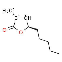 ChemSpider 2D Image | (5R)-3-methyl-5-pentyl-5H-furan-2-one | C10H15O2