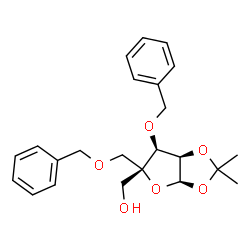 ChemSpider 2D Image | 3-O-Benzyl-4-[(benzyloxy)methyl]-1,2-O-isopropylidene-beta-L-lyxofuranose | C23H28O6