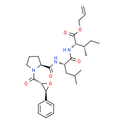 ChemSpider 2D Image | Allyl 1-{[(2R,3S)-3-phenyl-2-oxiranyl]carbonyl}-L-prolyl-L-leucyl-L-isoleucinate | C29H41N3O6