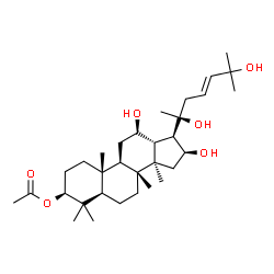 ChemSpider 2D Image | (3beta,12beta,16beta,23E)-12,16,20,25-Tetrahydroxydammar-23-en-3-yl acetate | C32H54O6