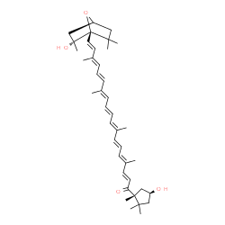 ChemSpider 2D Image | (3S,3'S,5R,5'R,6R)-3',5-Dihydroxy-5,6-dihydro-3,6-epoxy-beta,kappa-caroten-6'-one | C40H56O4
