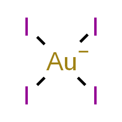 ChemSpider 2D Image | Tetraiodoaurate(1-) | AuI4