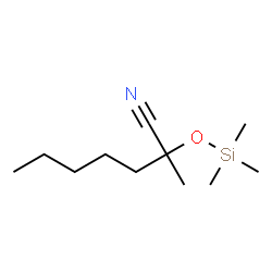 ChemSpider 2D Image | 2-Methyl-2-[(trimethylsilyl)oxy]heptanenitrile | C11H23NOSi