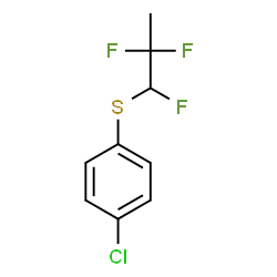 ChemSpider 2D Image | 1-Chloro-4-[(1,2,2-trifluoropropyl)sulfanyl]benzene | C9H8ClF3S