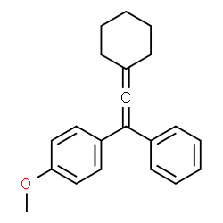 ChemSpider 2D Image | 1-(2-Cyclohexylidene-1-phenylvinyl)-4-methoxybenzene | C21H22O