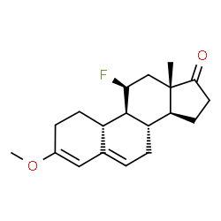 ChemSpider 2D Image | (11beta)-11-Fluoro-3-methoxyestra-3,5-dien-17-one | C19H25FO2