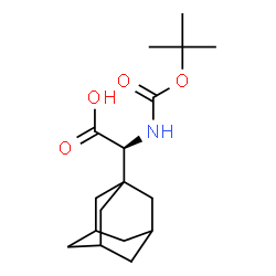 ChemSpider 2D Image | (2S)-2-(Adamantan-1-yl)-2-((tert-butoxycarbonyl)amino)acetic acid | C17H27NO4