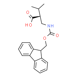 ChemSpider 2D Image | (2R)-2-({[(9H-Fluoren-9-ylmethoxy)carbonyl]amino}methyl)-3-methylbutanoic acid | C21H23NO4