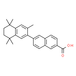 ChemSpider 2D Image | 3',5',5',8',8'-Pentamethyl-5',6',7',8'-tetrahydro-2,2'-binaphthalene-6-carboxylic acid | C26H28O2