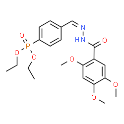 ChemSpider 2D Image | Diethyl (4-{(Z)-[(2,4,5-trimethoxybenzoyl)hydrazono]methyl}phenyl)phosphonate | C21H27N2O7P