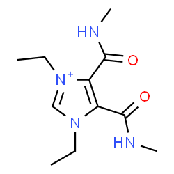 ChemSpider 2D Image | 1,3-Diethyl-4,5-bis(methylcarbamoyl)-1H-imidazol-3-ium | C11H19N4O2