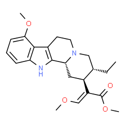 ChemSpider 2D Image | Methyl (3beta,16E)-9-methoxy-16-(methoxymethylene)corynan-17-oate | C23H30N2O4