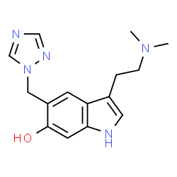 ChemSpider 2D Image | 3-[2-(Dimethylamino)ethyl]-5-(1H-1,2,4-triazol-1-ylmethyl)-1H-indol-6-ol | C15H19N5O