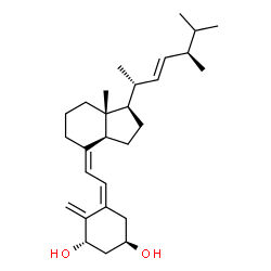 ChemSpider 2D Image | (1S,3R,5Z,7Z,22E)-9,10-Secoergosta-5,7,10,22-tetraene-1,3-diol | C28H44O2