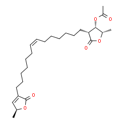 ChemSpider 2D Image | 13,14-dehydrohomoancepsenolide acetate | C26H40O6