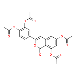 ChemSpider 2D Image | 3-(3,4-Diacetoxyphenyl)-1-oxo-1H-isochromene-6,8-diyl diacetate | C23H18O10