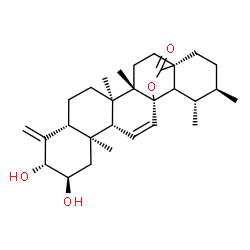 ChemSpider 2D Image | (1S,4S,5R,8R,10R,11R,13S,14R,17S,19S,20R)-10,11-Dihydroxy-4,5,13,19,20-pentamethyl-9-methylene-24-oxahexacyclo[15.5.2.0~1,18~.0~4,17~.0~5,14~.0~8,13~]tetracos-15-en-23-one | C29H42O4