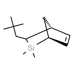 ChemSpider 2D Image | (1S,4R)-3-(2,2-Dimethylpropyl)-2,2-dimethyl-2-silabicyclo[2.2.1]hept-5-ene | C13H24Si