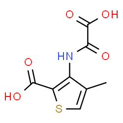 ChemSpider 2D Image | 3-[(Carboxycarbonyl)amino]-4-methyl-2-thiophenecarboxylic acid | C8H7NO5S