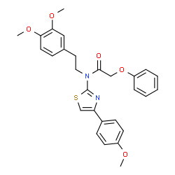 ChemSpider 2D Image | N-[2-(3,4-Dimethoxyphenyl)ethyl]-N-[4-(4-methoxyphenyl)-1,3-thiazol-2-yl]-2-phenoxyacetamide | C28H28N2O5S