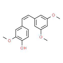 ChemSpider 2D Image | 4-[(Z)-2-(3,5-Dimethoxyphenyl)vinyl]-2-methoxyphenol | C17H18O4