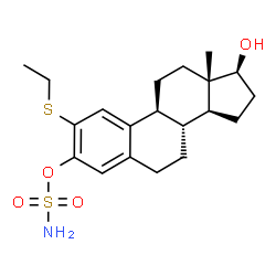 ChemSpider 2D Image | (17beta)-2-(Ethylsulfanyl)-17-hydroxyestra-1(10),2,4-trien-3-yl sulfamate | C20H29NO4S2