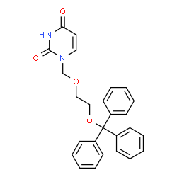 ChemSpider 2D Image | 1-{[2-(Trityloxy)ethoxy]methyl}-2,4(1H,3H)-pyrimidinedione | C26H24N2O4