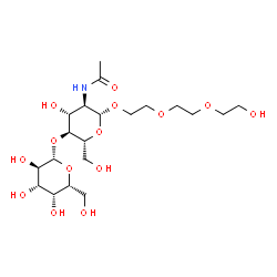 ChemSpider 2D Image | 2-[2-(2-Hydroxyethoxy)ethoxy]ethyl 2-acetamido-2-deoxy-4-O-beta-D-galactopyranosyl-beta-D-glucopyranoside | C20H37NO14